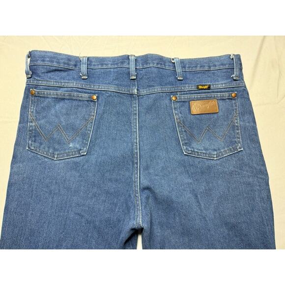 Wrangler Men's 936PWD Regular Fit Straight Leg Western Blue Jeans - Size 38x34.5 - Picture 3 of 6